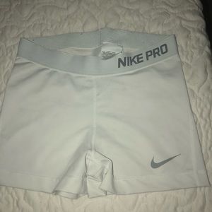 White nike pros